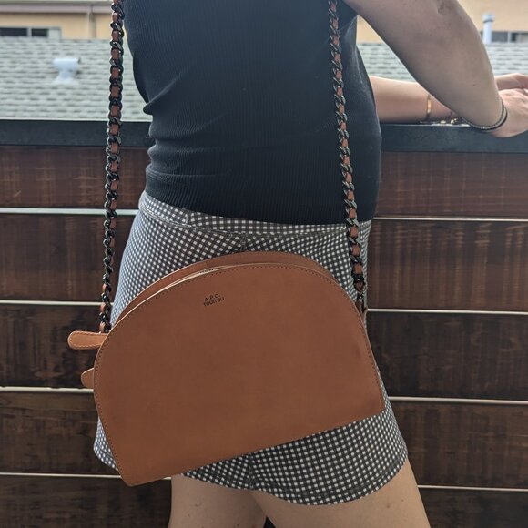 APC Women's Demi-Lune Chain Bag - Camel - Picture 2 of 6